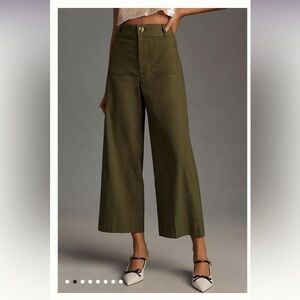 NWT Anthropologie Colette Cropped Wide-Leg Pants by Maeve